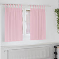 Zwart-out Gordijnen met Ringen 2 pcs Babyroze 140 x 140 cm