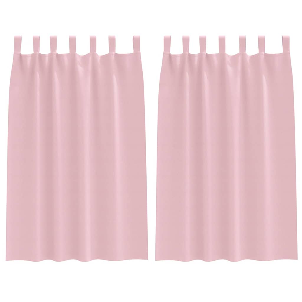 Gordijnen met gordijnen 2 pcs Babyroze Polyester
