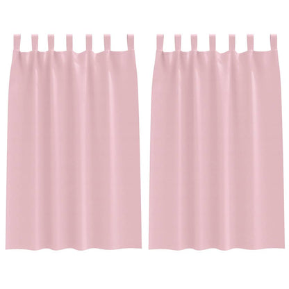 Gordijnen met gordijnen 2 pcs Babyroze Polyester