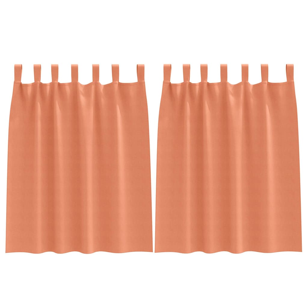 Gordijnen met gordijnen 2 pcs Terracotta Polyester