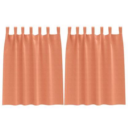 Gordijnen met gordijnen 2 pcs Terracotta Polyester