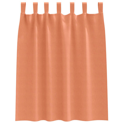 Gordijnen met gordijnen 2 pcs Terracotta Polyester