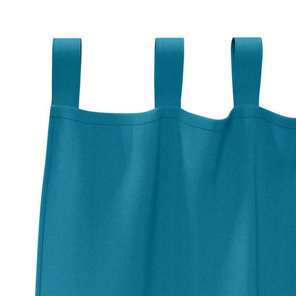 Gordijnen met gordijnen 2 pcs Turquoise Polyester