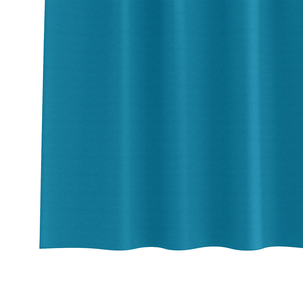 Gordijnen met gordijnen 2 pcs Turquoise Polyester