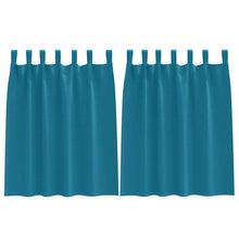 Gordijnen met gordijnen 2 pcs Turquoise Polyester