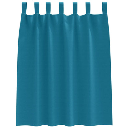 Gordijnen met gordijnen 2 pcs Turquoise Polyester