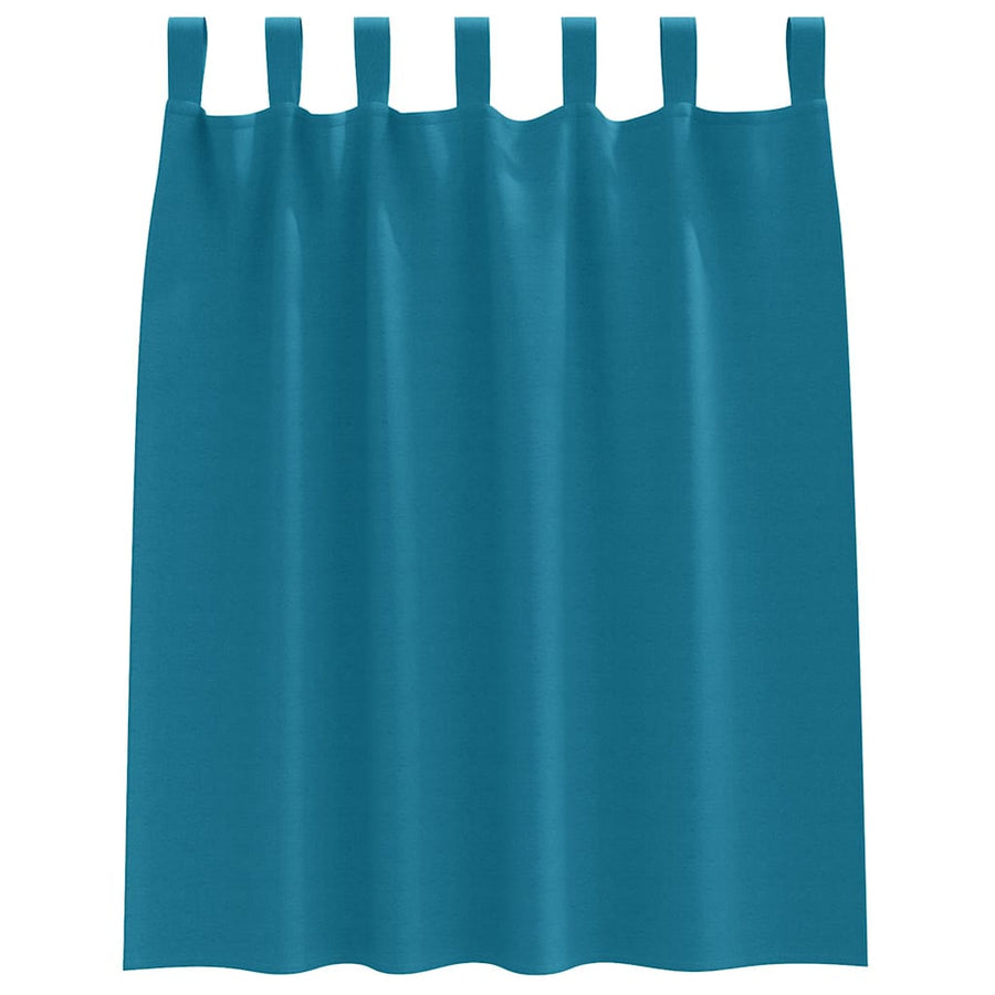 Gordijnen met gordijnen 2 pcs Turquoise Polyester