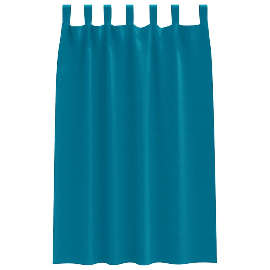 Gordijnen met gordijnen 2 pcs Turquoise Polyester