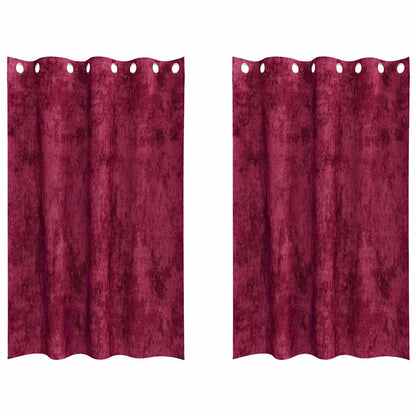 Velvet Gordijnen 2 Pcs Wijnrood 175 X 140 Cm Fluweel Wijnrood