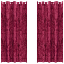Velvet Gordijnen 2 pcs Wijnrood 245 x 140 cm Fluweel