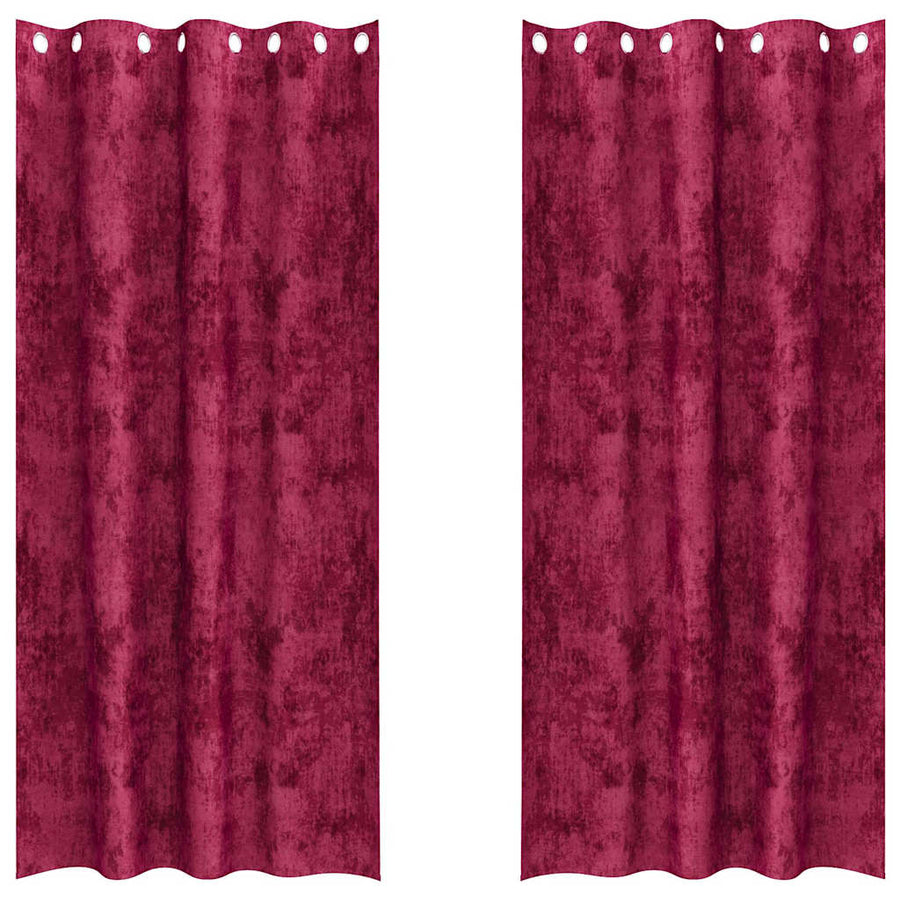 Velvet Gordijnen 2 pcs Wijnrood 245 x 140 cm Fluweel