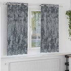 Gordijnen fluweel 2 stuks 175x140 cm zilvergrijs