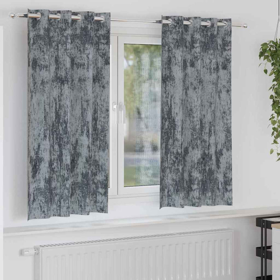Velvet Gordijnen 2 pcs Zilvergrijs 175 x 140 cm Fluweel