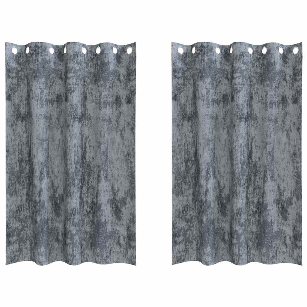 Velvet Gordijnen 2 pcs Zilvergrijs 175 x 140 cm Fluweel