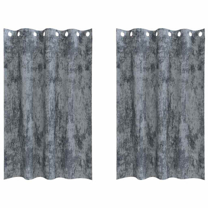 Velvet Gordijnen 2 pcs Zilvergrijs 175 x 140 cm Fluweel
