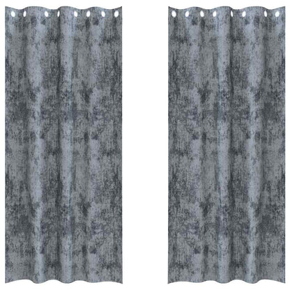 Velvet Gordijnen 2 pcs Zilvergrijs 225 x 140 cm Fluweel