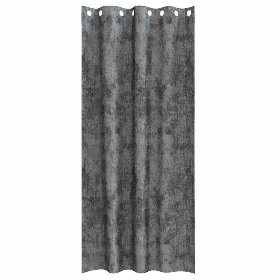 Velvet Gordijnen met gordijnen 2 pcs Grijs 260 x 140 cm Fluweel