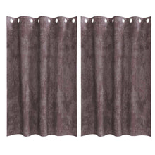 Velvet Gordijnen met gordijnen 2 pcs Bruin 175 x 140 cm Fluweel