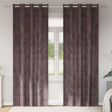 Velvet Gordijnen met gordijnen 2 pcs Bruin 260 x 140 cm Fluweel