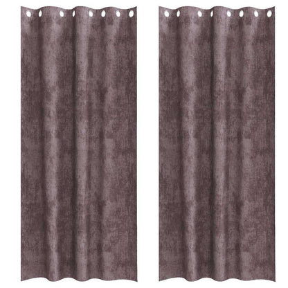 Velvet Gordijnen met gordijnen 2 pcs Bruin 260 x 140 cm Fluweel