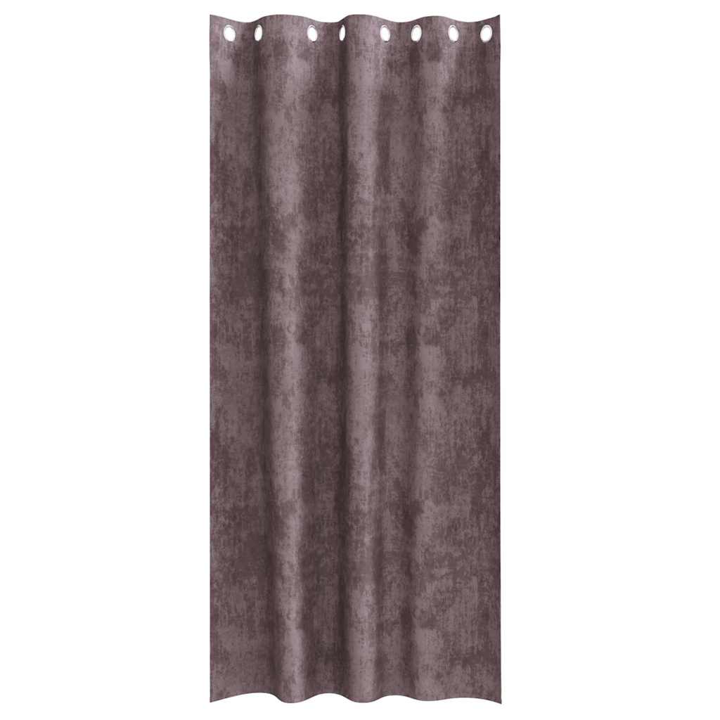 Velvet Gordijnen met gordijnen 2 pcs Bruin 260 x 140 cm Fluweel