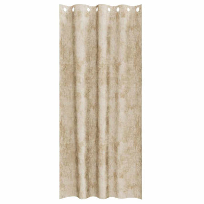 Velvet Gordijnen met gordijnen 2 pcs Crème 225 x 140 cm Fluweel