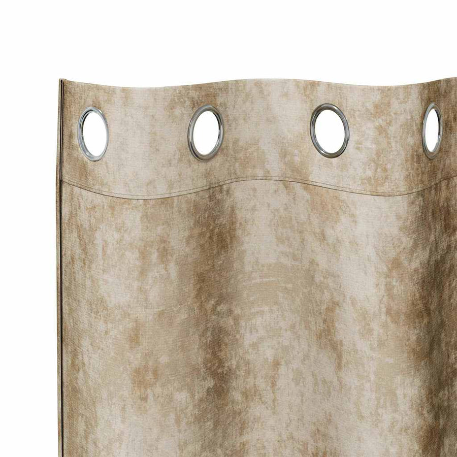 Velvet Gordijnen met gordijnen 2 pcs Crème 260 x 140 cm Fluweel