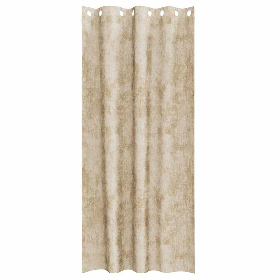 Velvet Gordijnen met gordijnen 2 pcs Crème 260 x 140 cm Fluweel