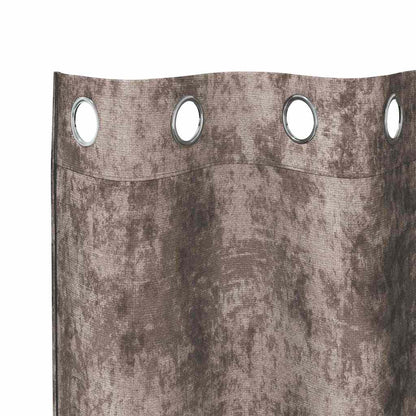 Velvet Gordijnen 2 pcs Cappuccino 175 x 140 cm Fluweel