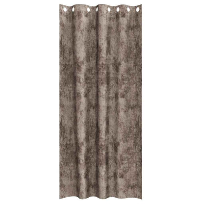 Velvet Gordijnen 2 pcs Cappuccino 245 x 140 cm Fluweel