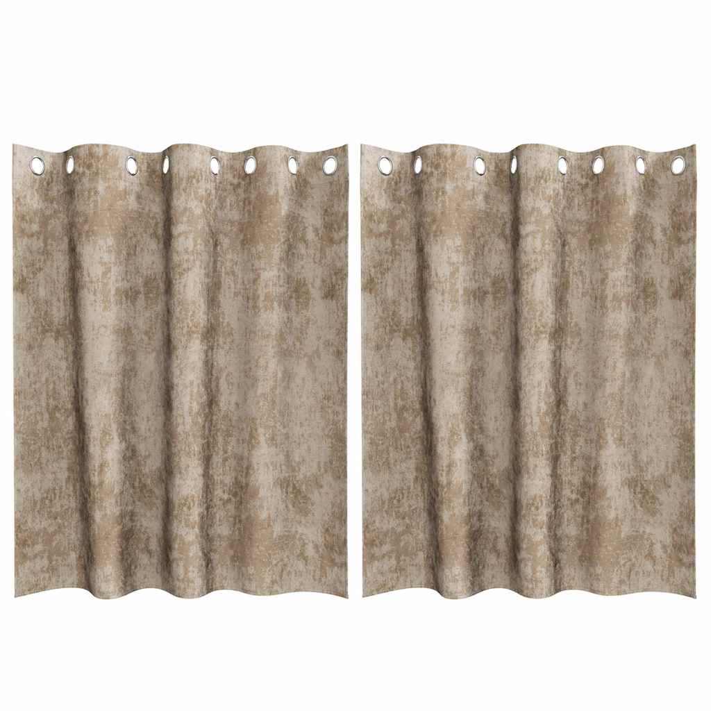 Velvet Gordijnen 2 Pcs Fluweel Champagne 140 x 140 cm