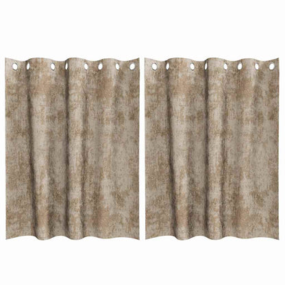 Velvet Gordijnen 2 Pcs Fluweel Champagne 140 x 140 cm