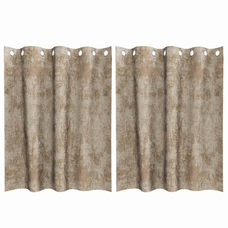 Velvet Gordijnen 2 Pcs Fluweel Champagne 140 x 140 cm