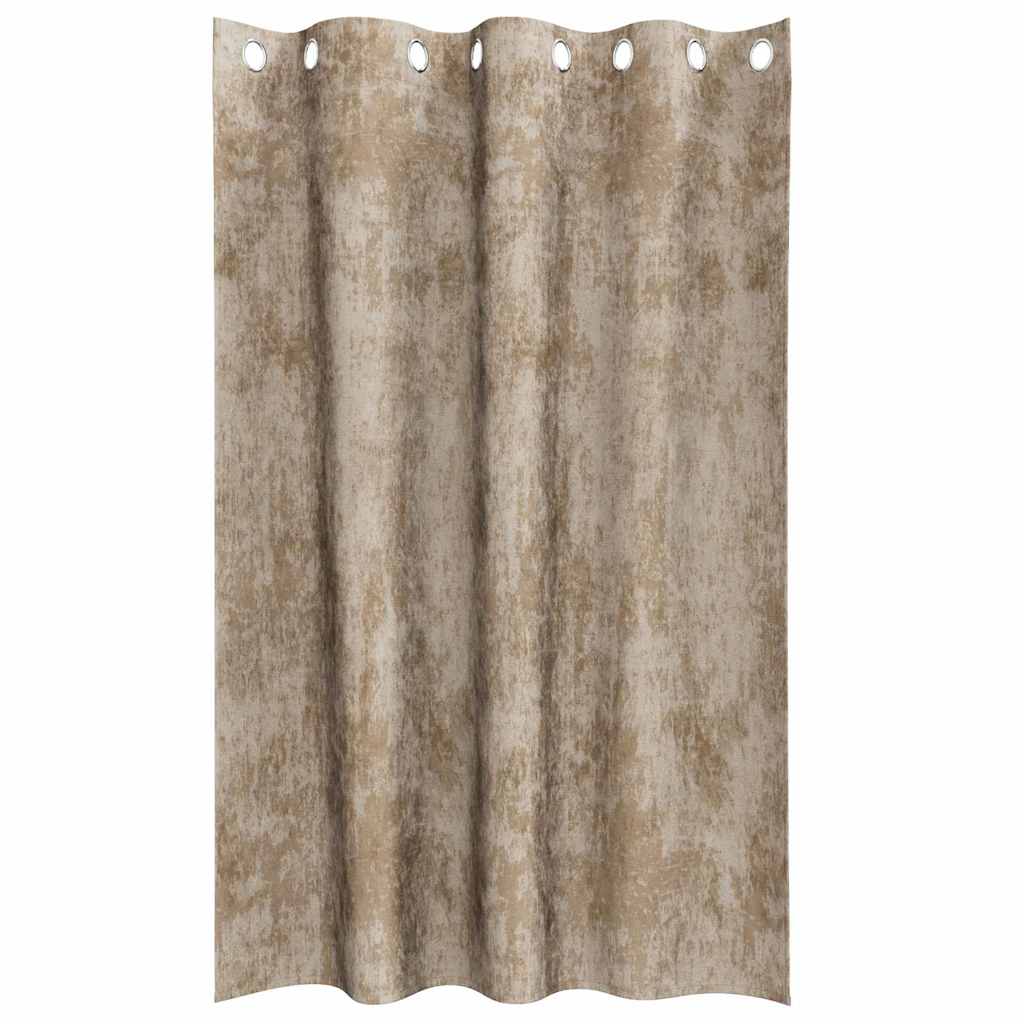 Velvet Gordijnen 2 pcs champagne 175 x 140 cm Fluweel