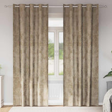 Velvet Gordijnen 2 pcs champagne 225 x 140 cm Fluweel
