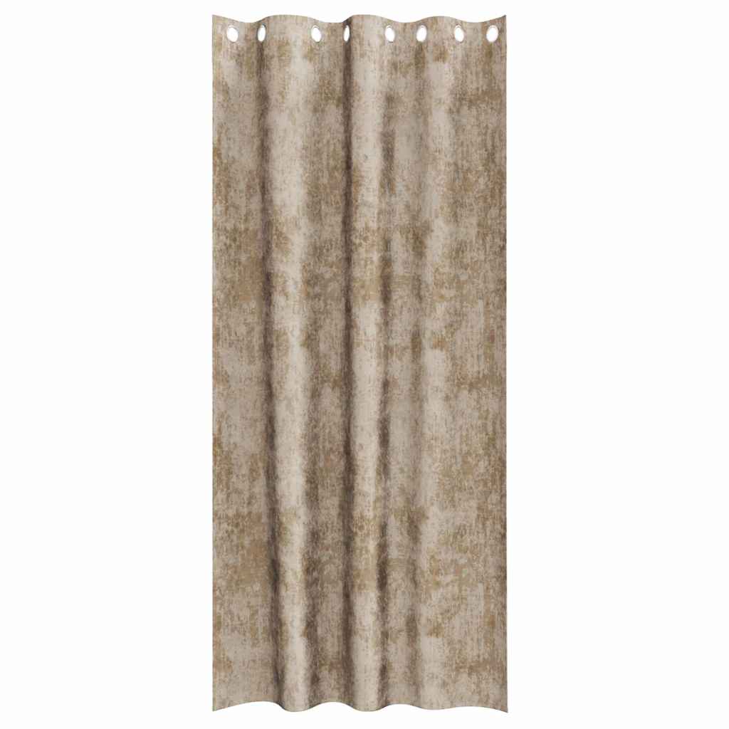 Velvet Gordijnen 2 pcs champagne 225 x 140 cm Fluweel