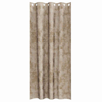 Velvet Gordijnen 2 pcs champagne 245 x 140 cm Fluweel
