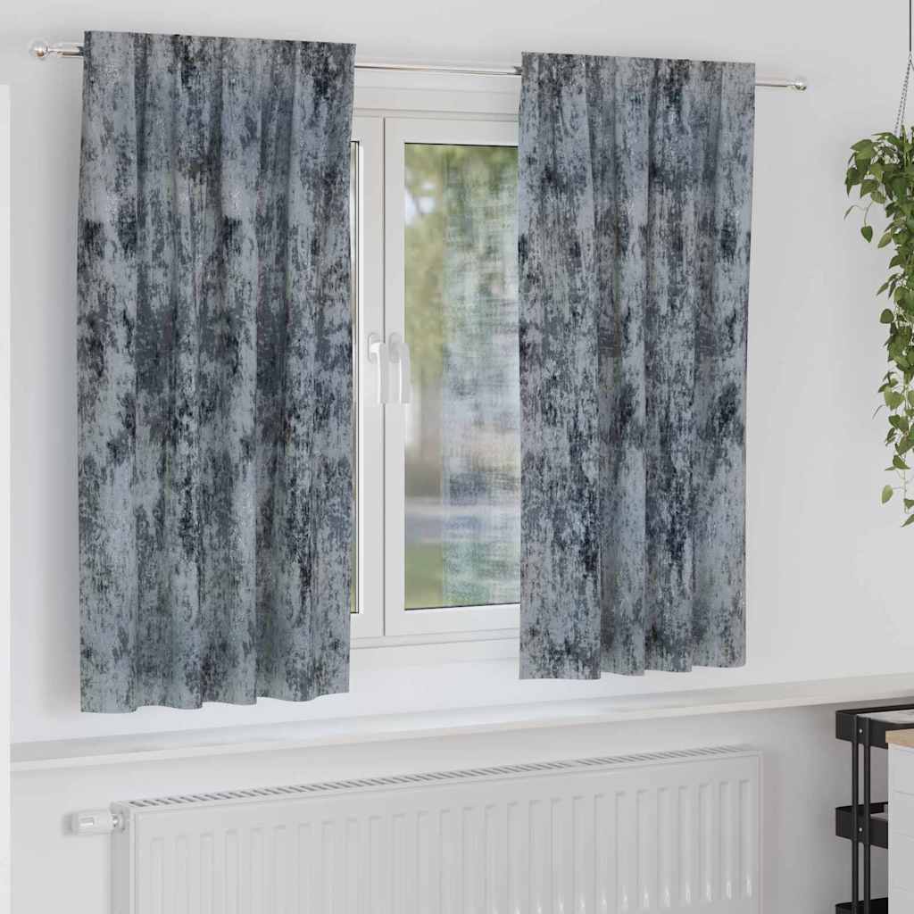 Velvet Gordijnen 2 pcs Zilvergrijs 175 x 140 cm Fluweel