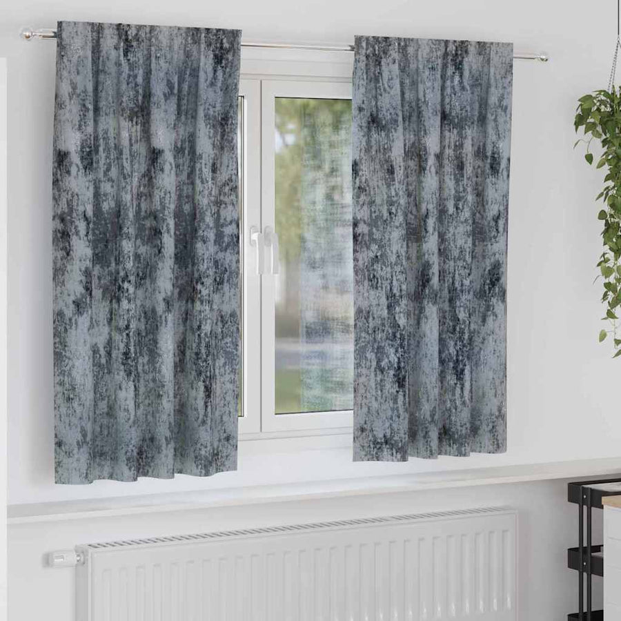 Velvet Gordijnen 2 pcs Zilvergrijs 175 x 140 cm Fluweel