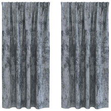 Velvet Gordijnen 2 pcs Zilvergrijs 175 x 140 cm Fluweel