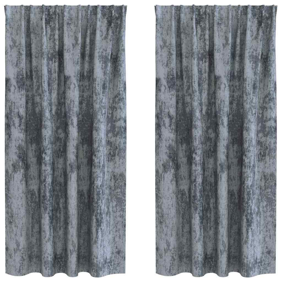 Velvet Gordijnen 2 pcs Zilvergrijs 175 x 140 cm Fluweel