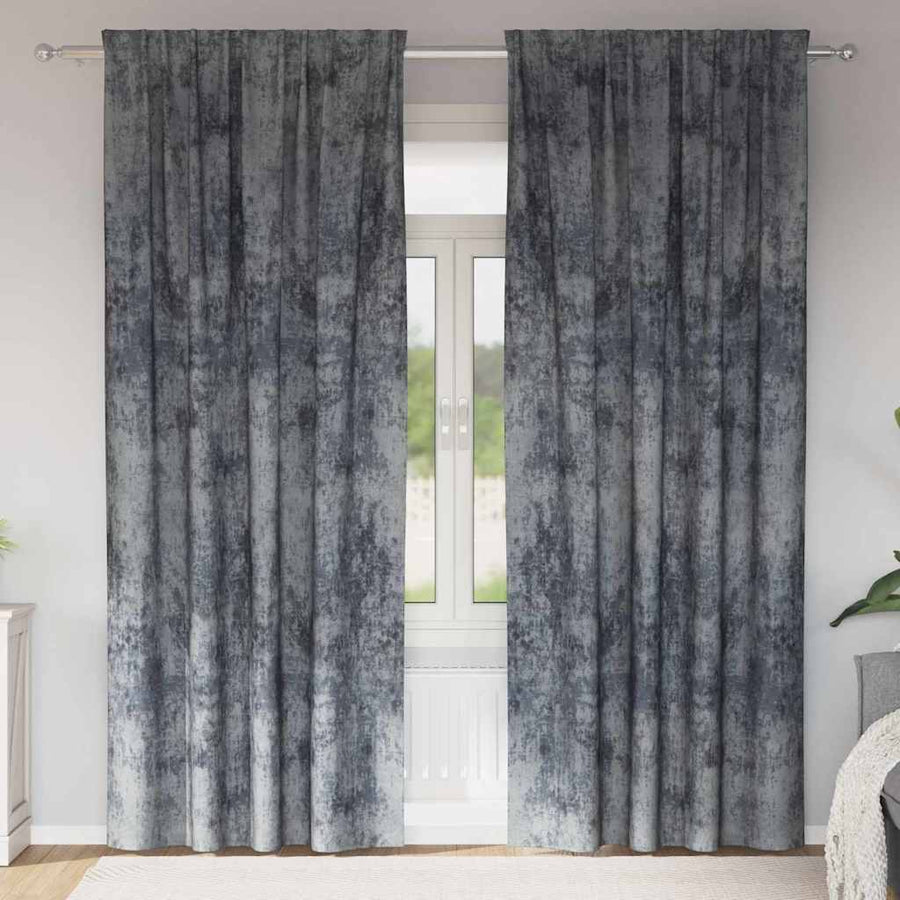 Velvet Gordijnen 2 pcs Zilvergrijs 245 x 140 cm Fluweel