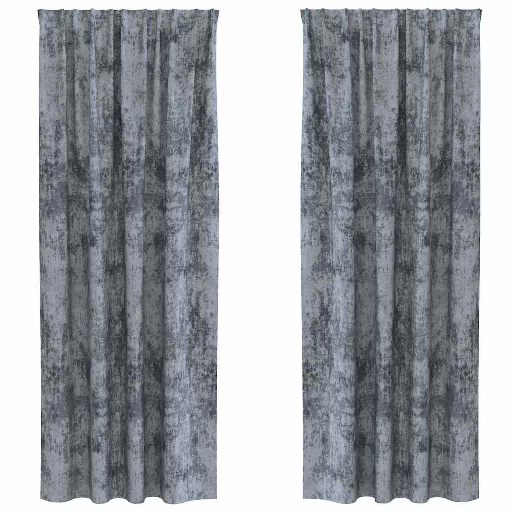 Velvet Gordijnen 2 pcs Zilvergrijs 245 x 140 cm Fluweel