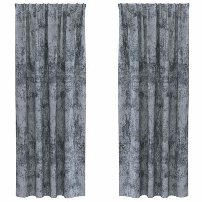 Velvet Gordijnen 2 pcs Zilvergrijs 245 x 140 cm Fluweel