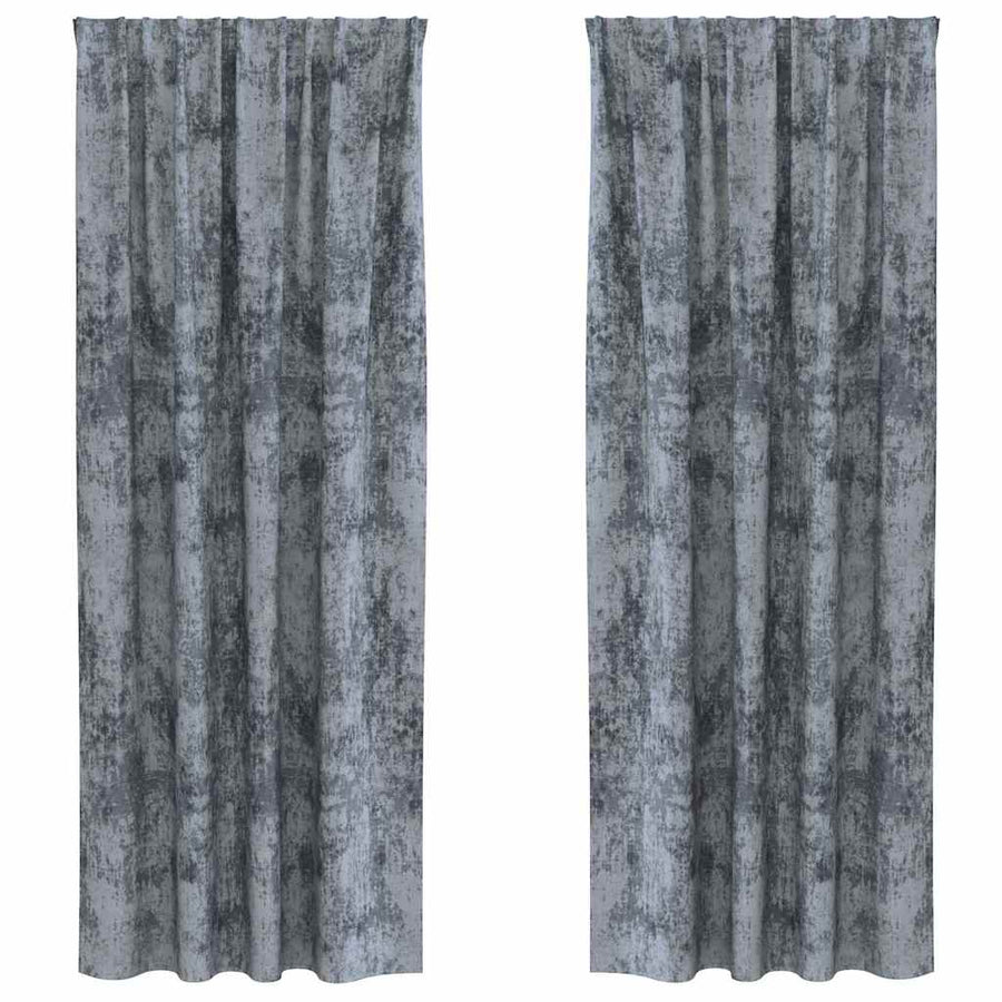 Velvet Gordijnen 2 pcs Zilvergrijs 245 x 140 cm Fluweel