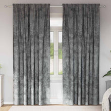 Velvet Gordijnen met gordijnen 2 pcs Grijs 225 x 140 cm Fluweel