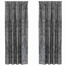 Velvet Gordijnen met gordijnen 2 pcs Grijs 225 x 140 cm Fluweel