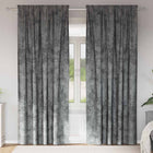 Gordijnen fluweel grijs 260 x 140 cm (2 stuks)