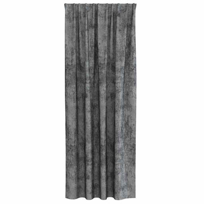 Velvet Gordijnen met gordijnen 2 pcs Grijs 260 x 140 cm Fluweel