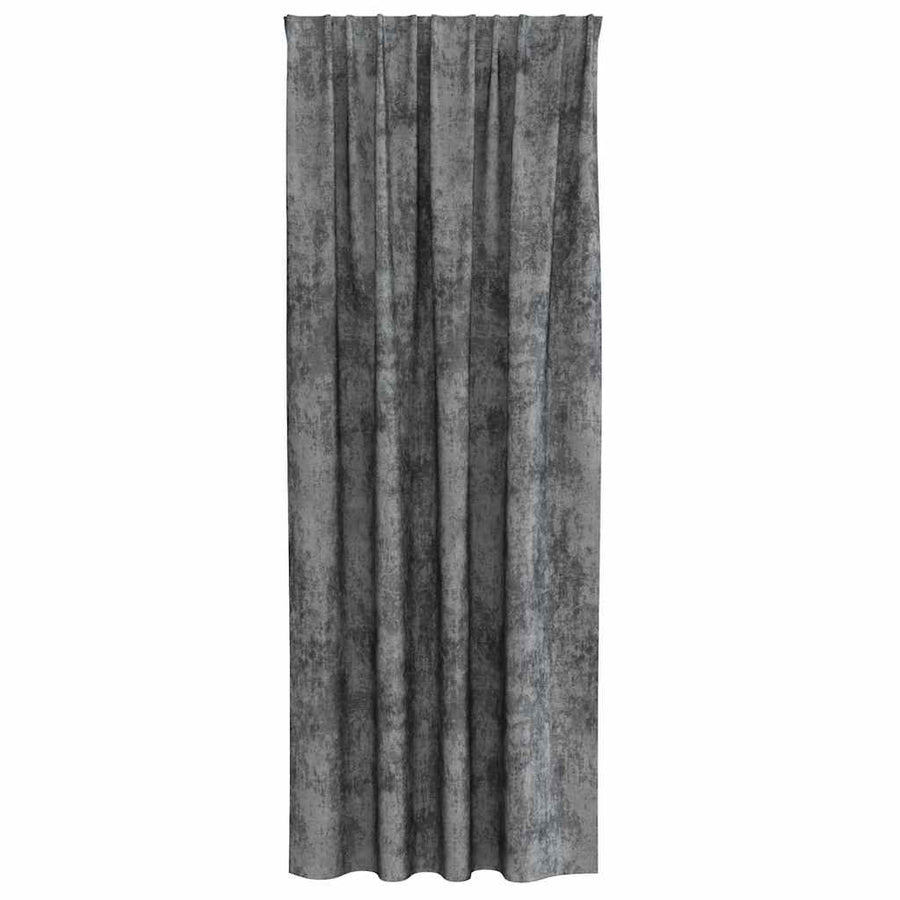 Velvet Gordijnen met gordijnen 2 pcs Grijs 260 x 140 cm Fluweel